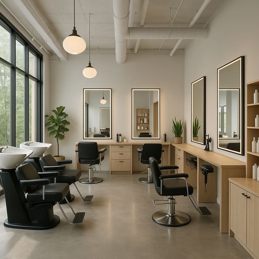Modernes Interieur im Asfetathil Hair Atelier