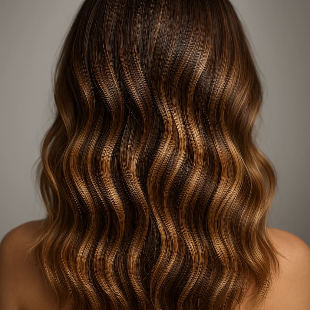 Balayage Ergebnis mit natürlichen Highlights