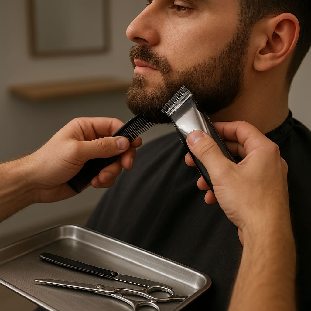 Bart trimmen und konturieren